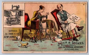 K20/ Victorian Trade Card c1880s Cleveland Urbana Ohio Lozier & Stokes 104 - Picture 1 of 4