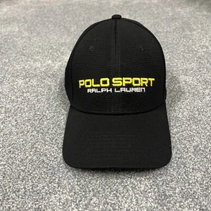 Polo Sport Ralph Lauren Vintage Hat Cap Black M/L Stretch Fitted Baseball - Picture 1 of 7