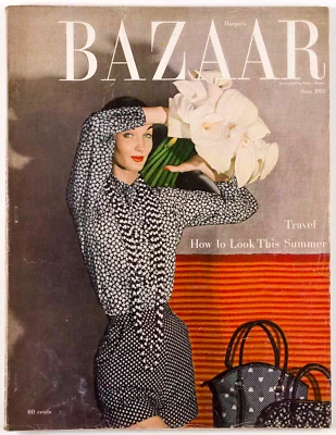 Evelyn Tripp FRANK LLOYD WRIGHT Kabuki AVEDON Ireland HARPER'S BAZAAR June 1952 - Image 1 of 4