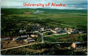 Vintage Postcard University of Alaska Near Fairbanks Aerial View Posted 1965 - Picture 1 of 2