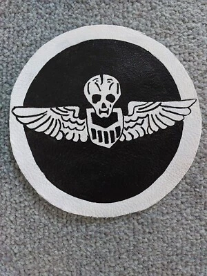 Hand Painted WW2 Leather Squadron Group Patch 490th Bombardment Squadron CBI - Image 1 of 4