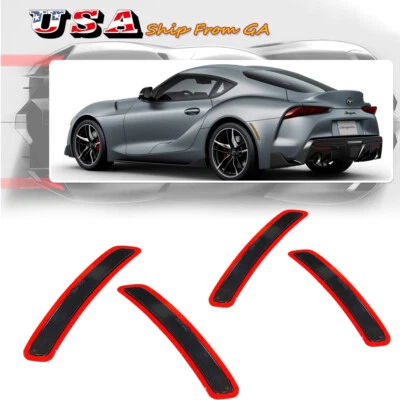 Smoked Front & Rear Bumper Side Marker Reflectors For 2020-2022 Toyota GR Supra - Image 1 of 4