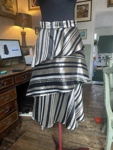 Coast Black/metallic Maxi Ruffle Occasion/ Formal maxi Skirt size 14 - Picture 1 of 10