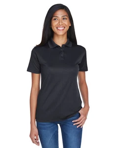 UltraClub 8404 Ladies 100% Polyester Short Sleeve Cool & Dry Sport Polo Shirt - Picture 1 of 14