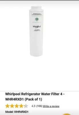 Whirlpool Refrigerator Water Filter 4 - WHR4RXD1 (Pack of 1) - Image 1 of 4