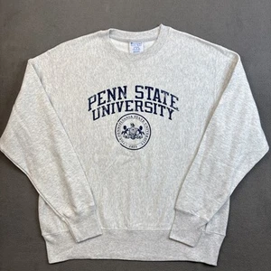 VINTAGE Penn State Champion Reverse Weave Sweatshirt L Grey Y2K - Picture 1 of 13