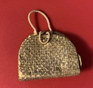 Vintage Barbie Suburban Shopper #969 Straw GOLD VARIATION Purse Tote PROTOTYPE - Picture 1 of 3