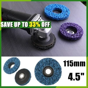 115mm Blue Poly Strip Wheel Abrasive Discs Paint Rust Remover Sanding Disc - Picture 1 of 11