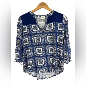 Anthropologie Porridge Belmar Patchwork Blouse Top Women’s SIZE XS - Picture 1 of 5