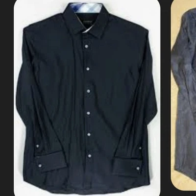 Camisa Coogi Manga Larga Talla L/16 32/33 Azul Marino Abotonada Foto 1 de 4