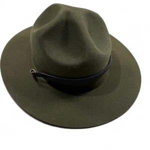 Stratton selbstformender olivgrüner Wollfilz Fedora Hut 7 3/8 USA Ranger Sherriff - Bild 1 von 11