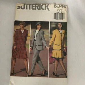 #6346 Butterick Sewing Pattern Women's SUIT JACKET & SKIRT 5271 Size 18-20-22 - Picture 1 of 4