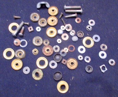 DRAWER PULL ESCUTCHIONS ETC ABOUT 40 PIECES - Image 1 of 4