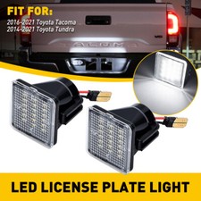 Full LED Black License Plate Lights Lamps For 2016-21 Toyota Tacoma/14-21 Tundra