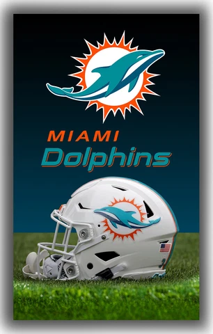 Miami Dolphins Football Team Memorable Flag 90x150cm 3x5ft Helmet Best Banner Cover