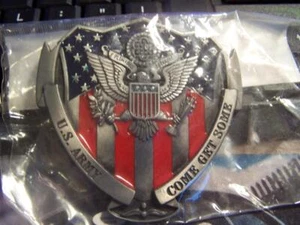 2 NEW SEALED U S ARMY & VETNAM VET FORGOTTEN HERO BELT BUCKLES  FLAG EAGLE - Picture 1 of 4