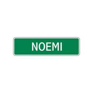 Noemi Girls Name Letter Printed Label Wall Art Decor Novelty Aluminum Metal Sign - Picture 1 of 5