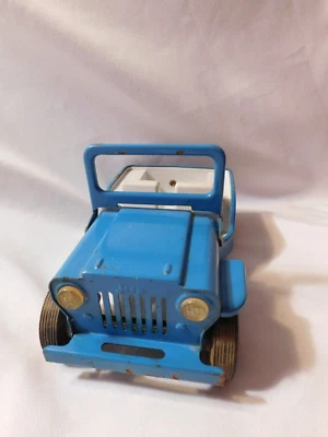 Montículo de acero prensado azul Tonka Jeep vintage como nuevo EE. UU. Foto 1 de 4