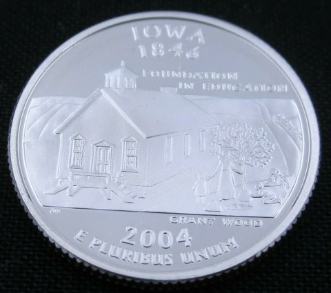 2004 S Proof Iowa State Quarter - Uncirculated -  Silver Cover