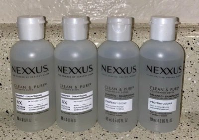 (Lote de 4) Champú Desintoxicante Nutritivo Nexxus Limpio y Pure Tamaño de Viaje 3 fl oz NUEVO Foto 1 de 3