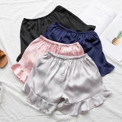 Calções femininos antiestáticos PJ Bottoms cetim pettipants slip bloomer PJ Loungewear - Imagem 1 de 4