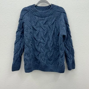 Celtic & Co Blau Zopfmuster 100% Wolle Pullover Pulli Damen Größe M - Bild 1 von 10