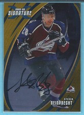 2002-03 Be A Player Signature Series STEVEN REINPRECHT GOLD Avalanche Autograph