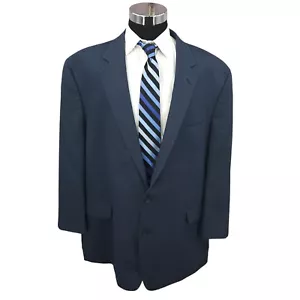 Geoffrey Beene Blazer Mens 56R Blue Sports Coat Jacket 2 Buttons Vented Big Tall - Picture 1 of 14