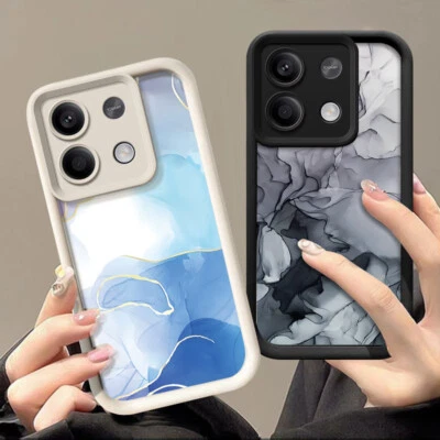 Matte For Xiaomi Redmi Note 12 11 Pro 13T Poco X6 Pro Soft Marble Case Cover - Image 1 of 4