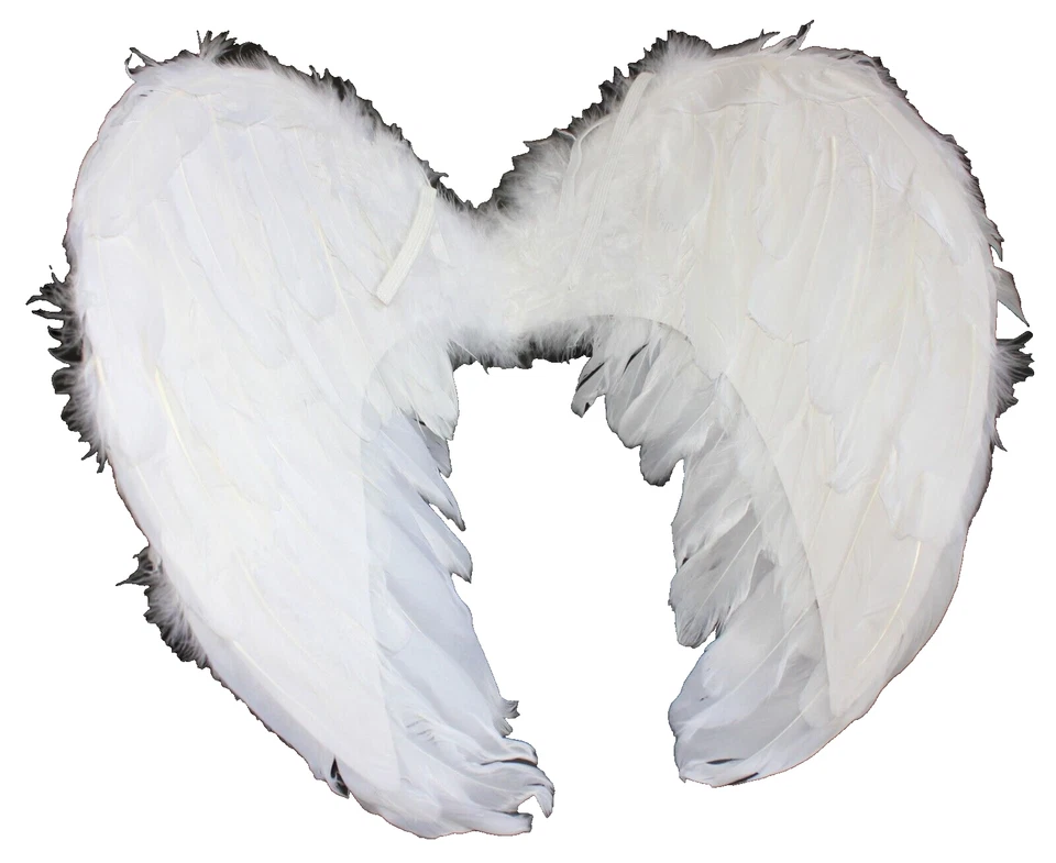 15.5" x 13.75" Angel Wings Feathers costume accessory dress up white pink black - Image 1 of 3