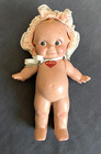 Antique poupée 11 pouces composition KEWPIE ailes bleues rose O'Neill étiquette cœur rouge années 20