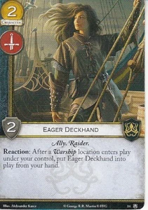 3 x Eager Deckhand AGoT LCG 2.0 Game of Thrones King of the Isles 14 - Picture 1 of 1
