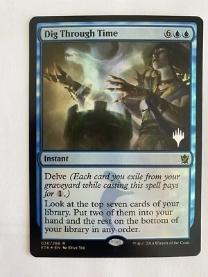 Dig Through Time *FOIL* PROMO MTG KTK MT/NM PW Stamp Combined Shipping - Image 1 of 4
