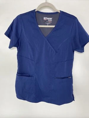Gray’s Anatomy By Barco Blue Scrub top M Medium Spandex Stretch - Image 1 of 4