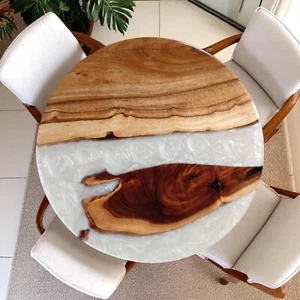 White Epoxy Resin Table | Handmade Wooden River Table | Custom Epoxy Furniture - Picture 1 of 12