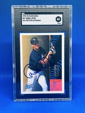 1994 - 95 Fleer Excel #97 Derek Jeter Auto HOF Yankees SGC Authentic (Tough!!!)