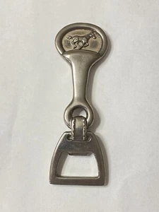 Silea Silver Plate Equestrian Stirrup Bottle Opener - Picture 1 of 2