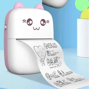 Portable Mini Thermal Printer - Wireless Bluetooth, Inkless, 200DPI, Compact - Picture 1 of 12