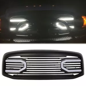 Shell Light Big Horn Grille Front Hood For Dodge RAM 2500 3500 1500 2006-2009 - Foto 1 di 6