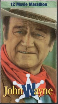 John Wayne 12 Movie Marathon VHS Cassette (1996 Two Tape Set) - Sealed - Image 1 of 4