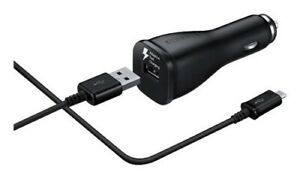 Samsung Adaptive Fast Charging Vehicle/Car Charger with Micro USB Cable - Black