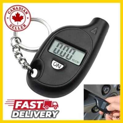 迷你数字液晶轮胎压力表钥匙扣空气计适用于汽车和摩托车 — 第 1/4 张图片