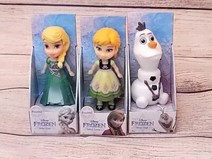Lot 3 Disney Frozen Poseable Mini Doll  Miniature 3.5" Figure  ANNA, Olaf, Elsa - Picture 1 of 7