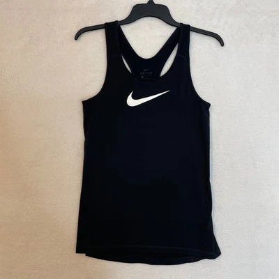Nike Dri Fit Black Racerback Tank Top Athletic Workout Gym Womens Size M - Image 1 of 4