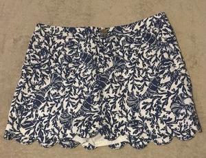 Lilly Pulitzer Colette Scallop Hem Skort Blue Size 6 Oyster Bay Blue Krillin It - Picture 1 of 10