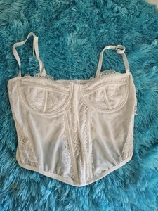 Corset Style Bra Lingerie Shear Corset Sz Large - Picture 1 of 4