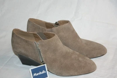 Замшевые ботильоны на танкетке Adrienne Vittadini - Изображение 1 из 4