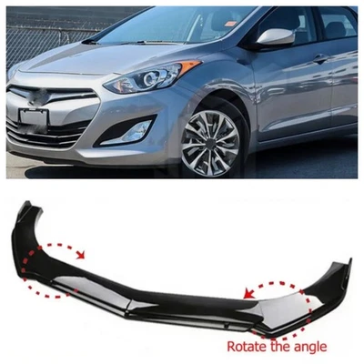 For Hyundai Elantra GT Glossy Blk Front Bumper Lip Splitter Spoiler Lower Chin Foto 1 de 4