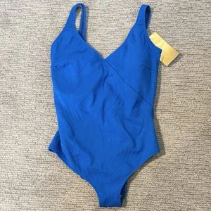 Gottex Damen blau strukturiert Surplice Einteiler Badeanzug Größe 18 - Bild 1 von 8