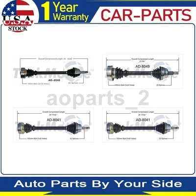 4 Front Rear TrakMotive CV Axle Joint Shaft For Volkswagen Quantum 1988_AR - Image 1 of 4